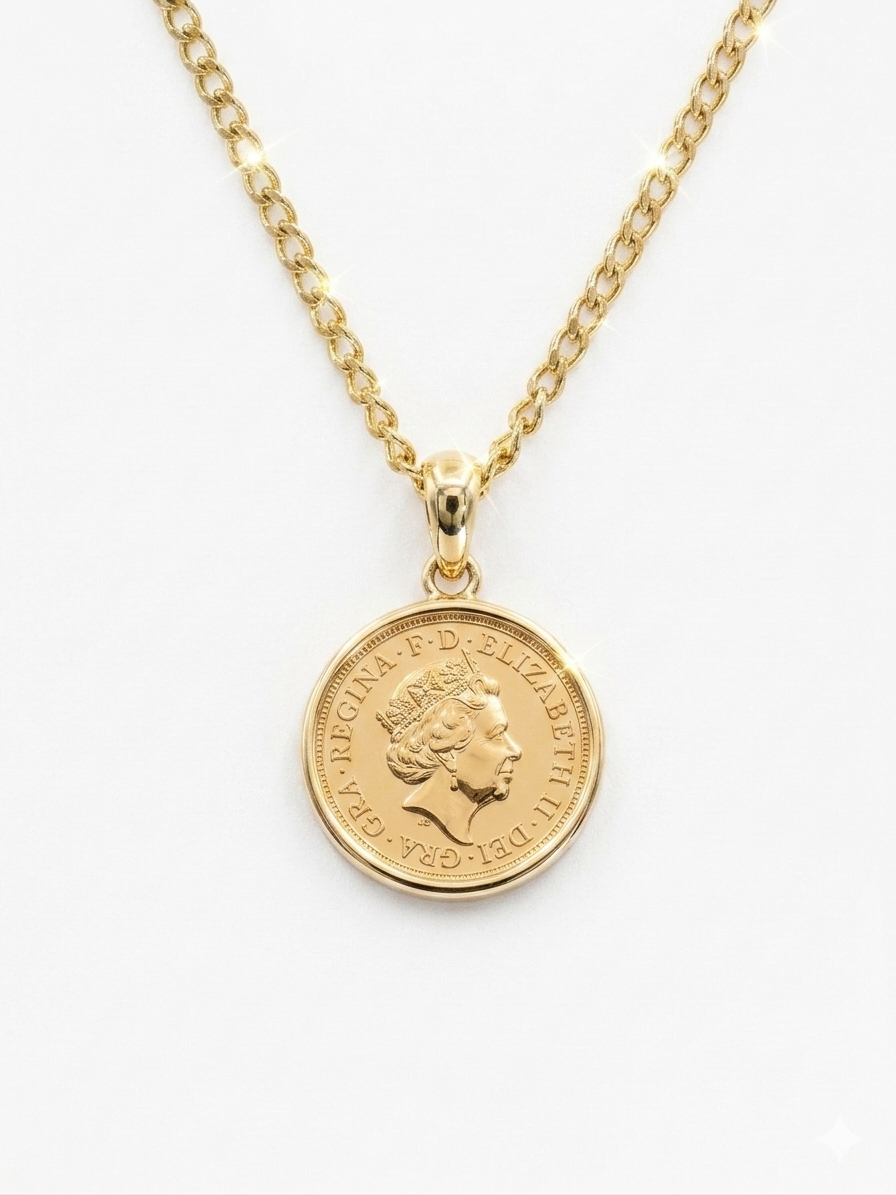 Quarter sovereign pendant