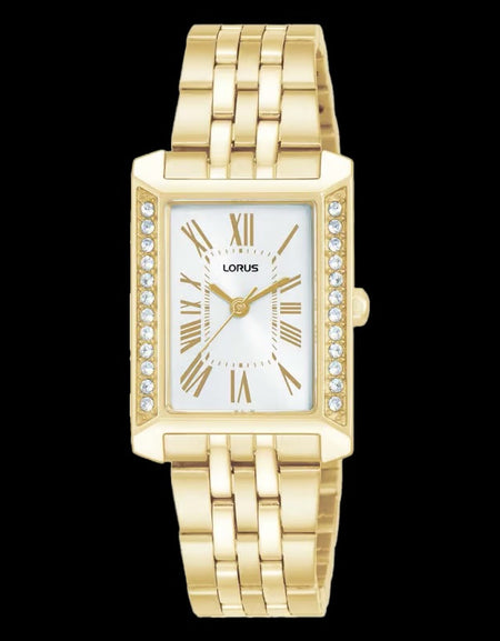 Lorus Ladies’ Gold Coloured Rectangle Elegance watch RG238Yx-9