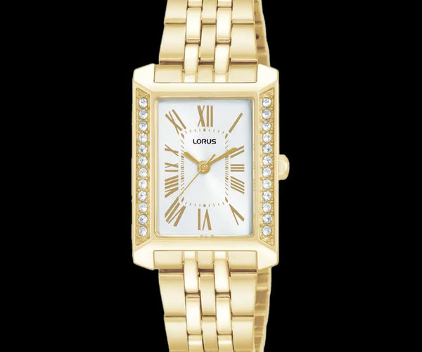 Lorus Ladies’ Gold Coloured Rectangle Elegance watch RG238Yx-9