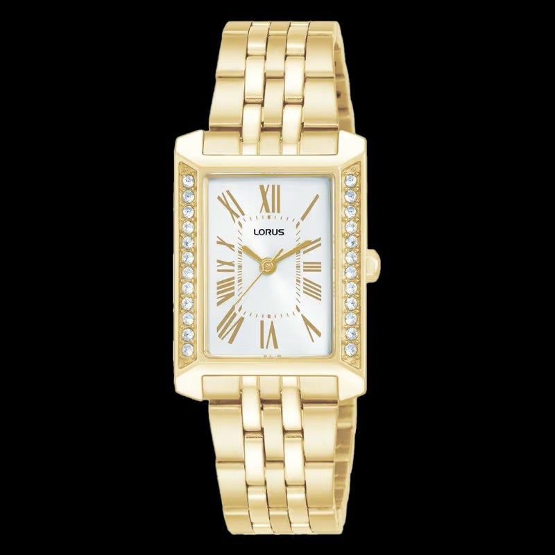 Lorus Ladies’ Gold Coloured Rectangle Elegance watch RG238Yx-9