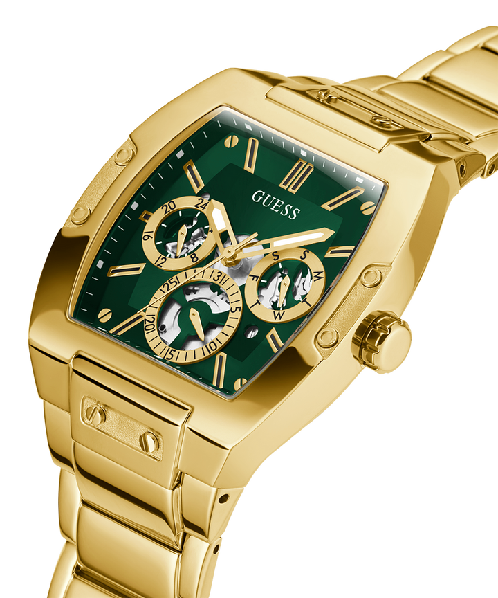 Guess phoenix green n gold watch