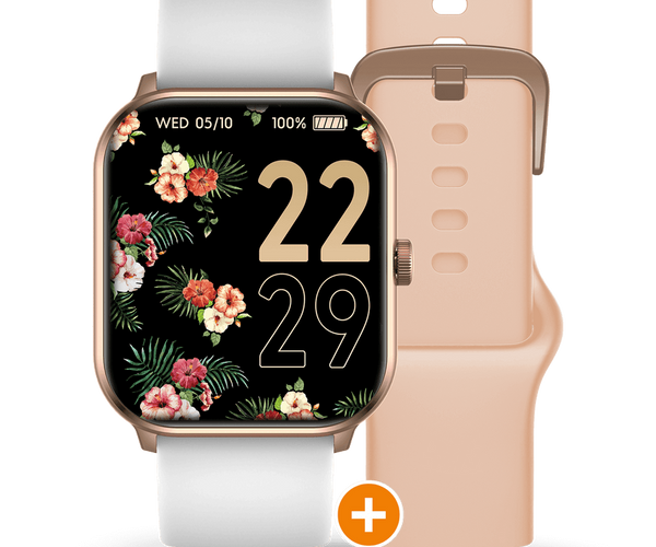 Ice smart watch ROSE GOLD AND NUDE WHITE