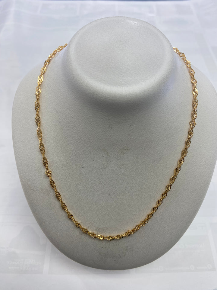 9ct Singapore twist chain 4055