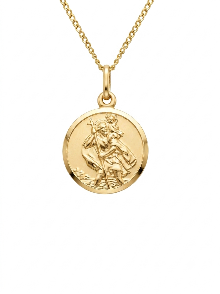 9ct St Christopher pendant