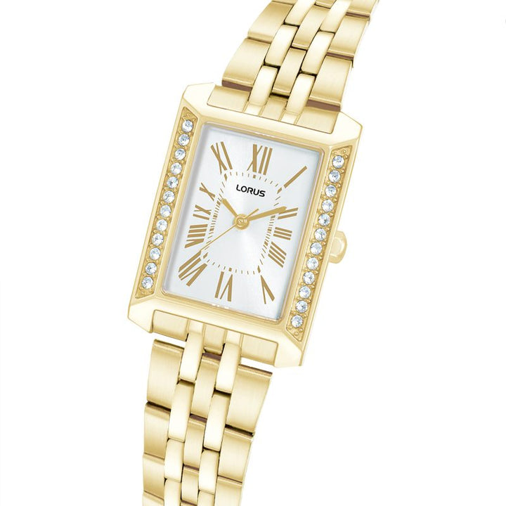 Lorus Ladies’ Gold Coloured Rectangle Elegance watch RG238Yx-9
