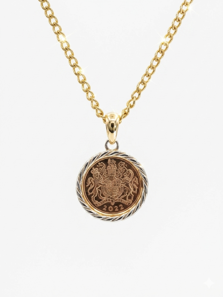 Quarter sovereign pendant