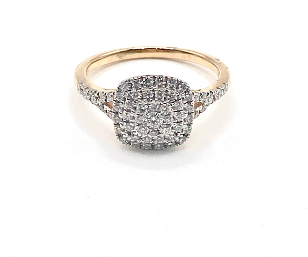 9ct Ladies diamond ring