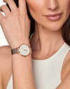 Jag Ladies watch rose gold mess strap J2521A