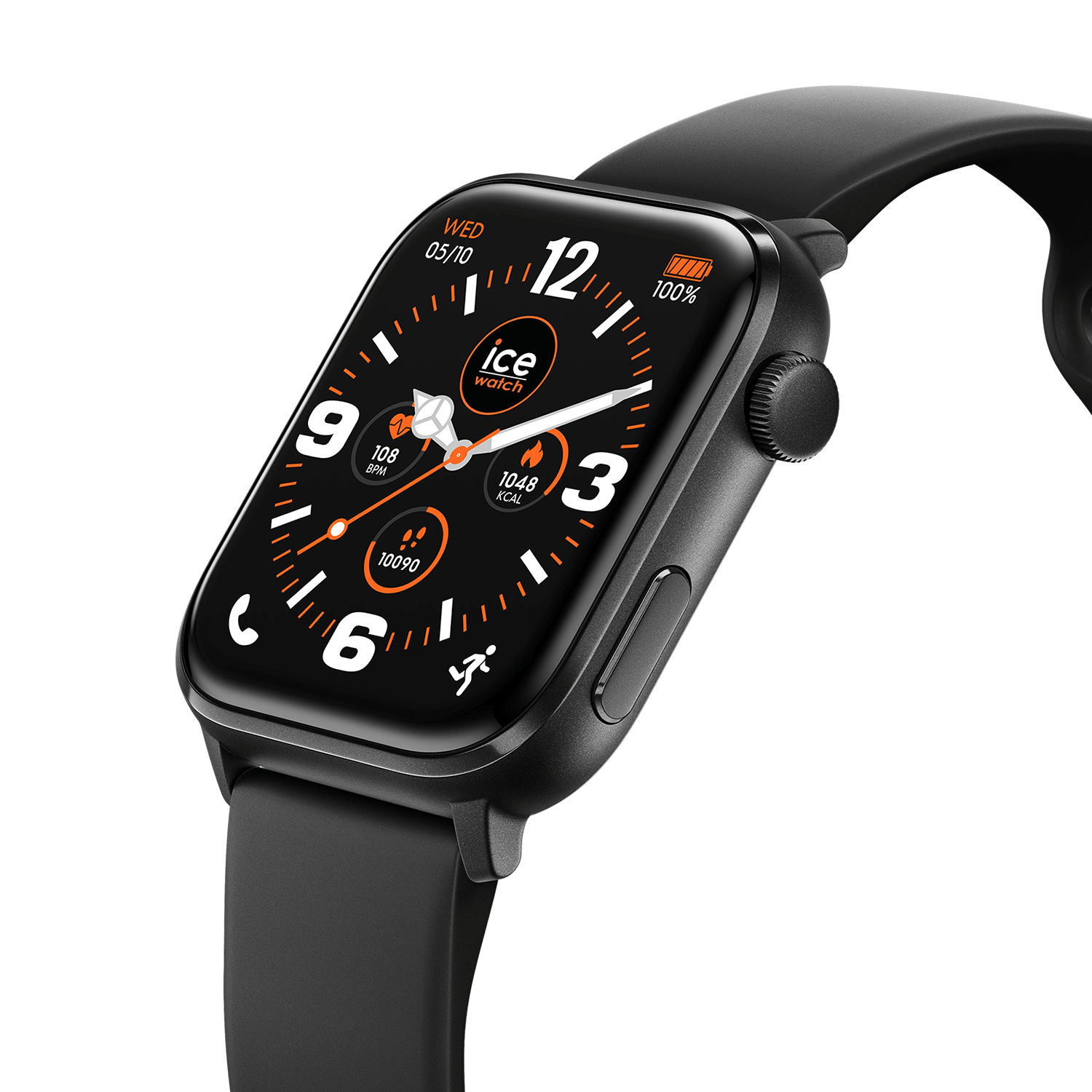Ice smart watch 3.0 1.78 Amoled GPS Black silicone strap.