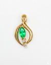 9ct Emerald/diamond pendant