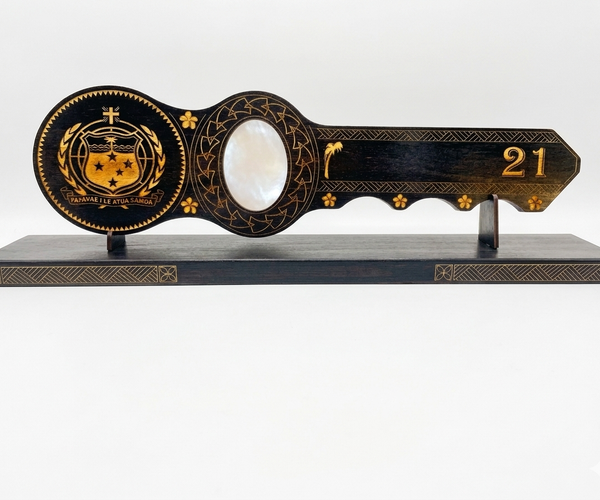 21st key samoan shield design with Base