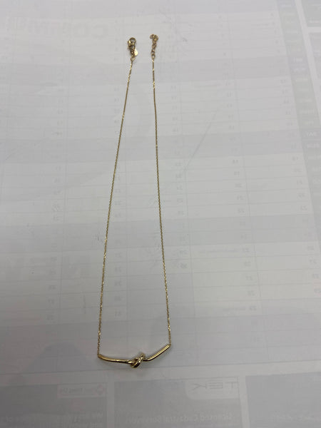 9ct twist pendant and chain