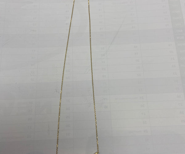 9ct twist pendant and chain