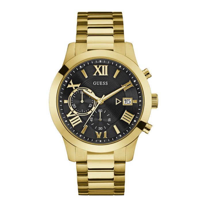 Guess ATLAS CHRONOGRAPH QUARTZ BLACK DIAL MEN'S WATCH W0668G8