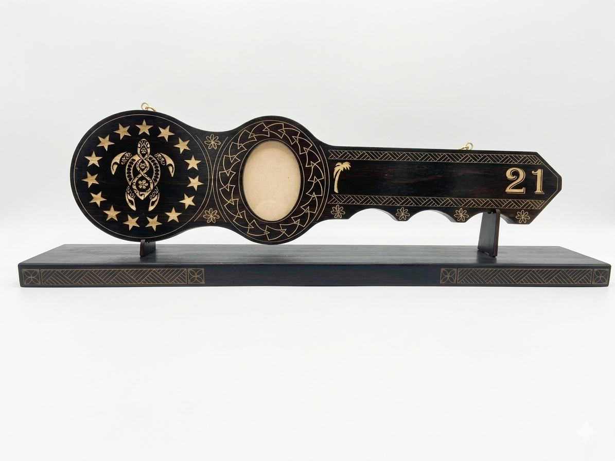 21st key with Turtle design with Base.