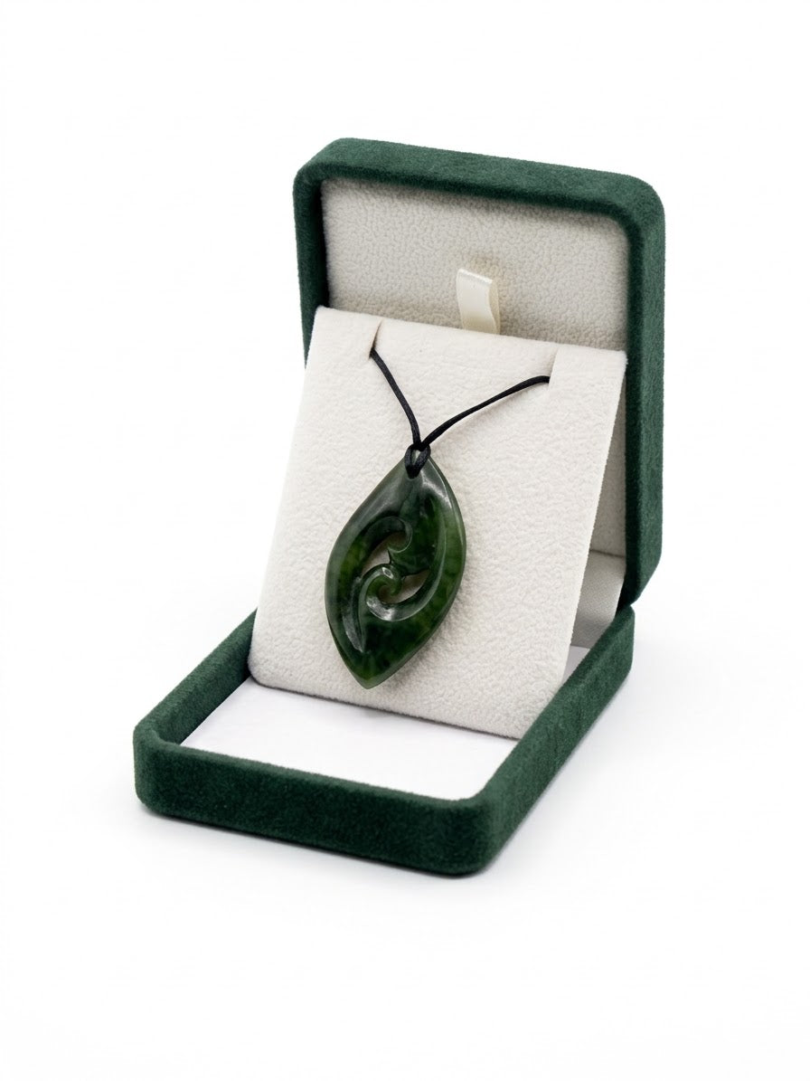 Double koru Drop pendant