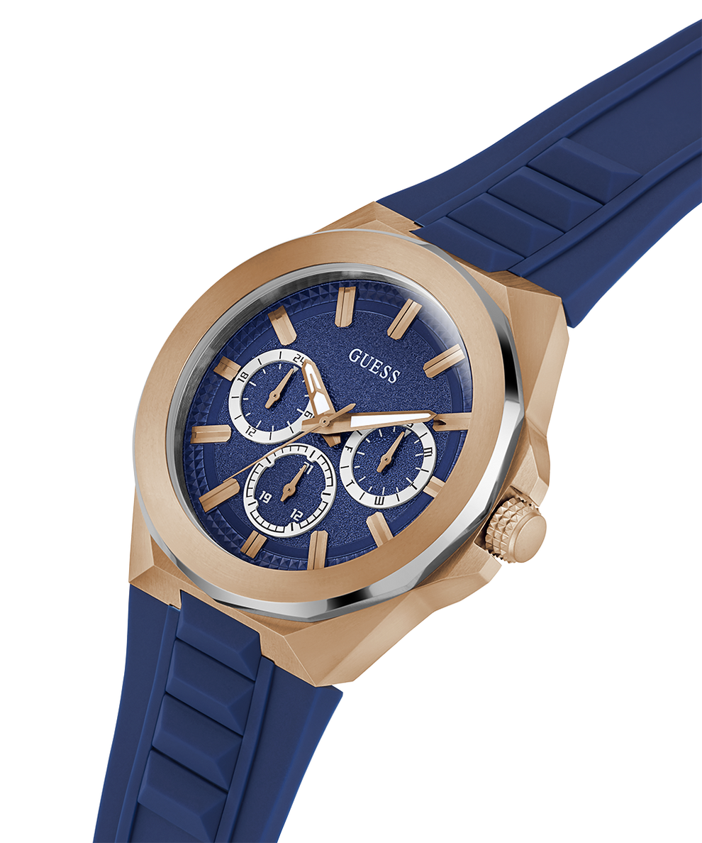 GUESS Mens Blue 2-Tone Multi-function Watch