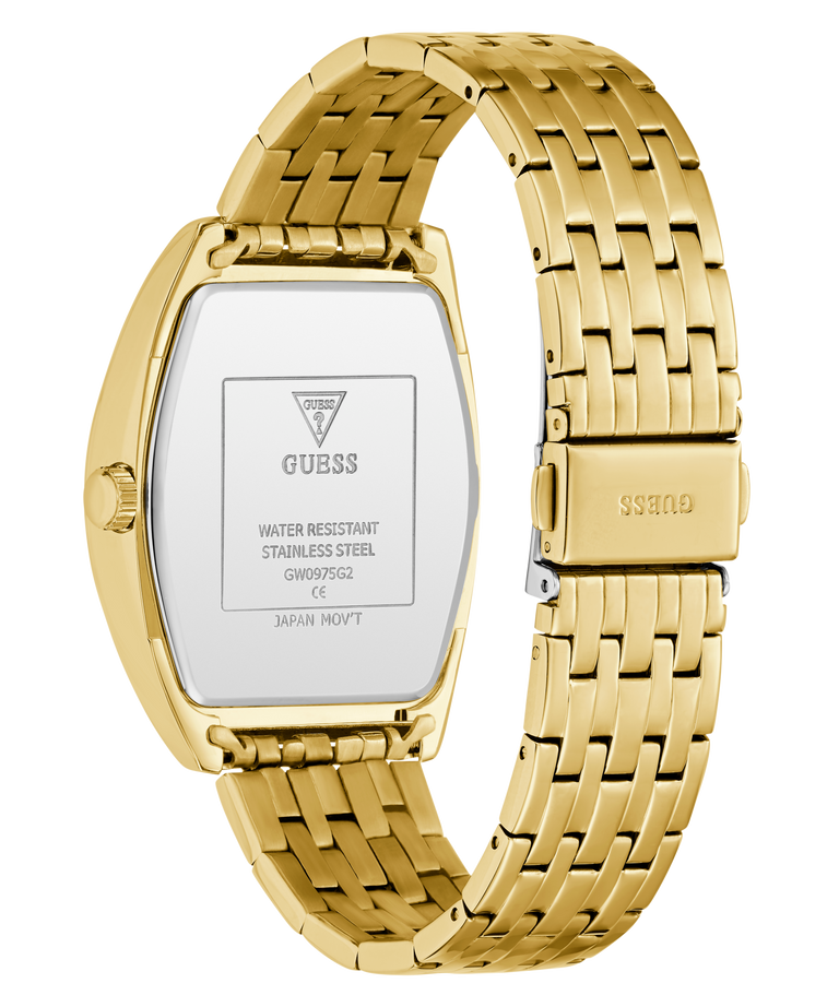 Guess Gabriel Green dial gold tone multifunction watch GW0975G2
