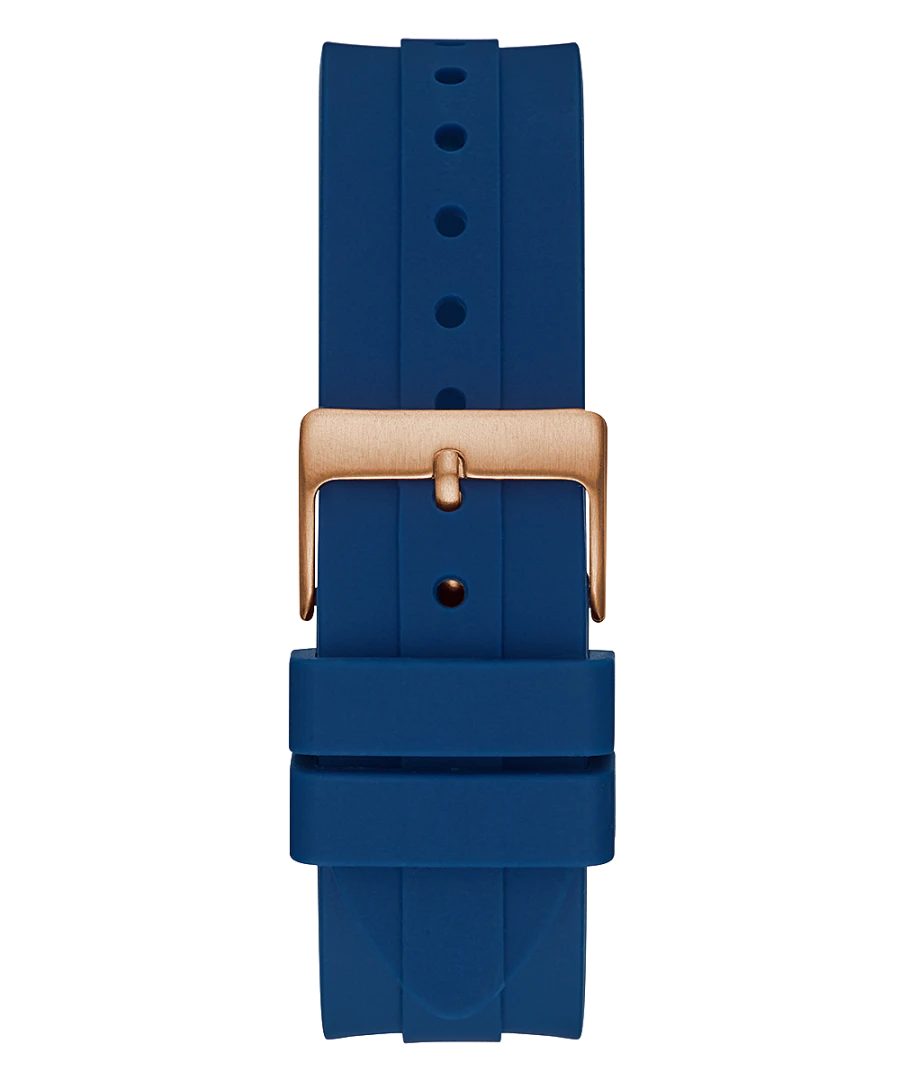 Rose Gold Tone Case Blue Silicone Watch GW0388G3