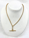 9ct chain with T bar