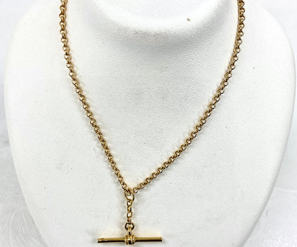 9ct chain with T bar