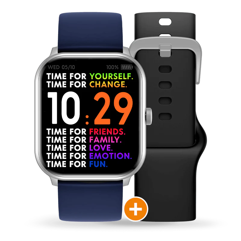ICE SMART WATCH SILVER BLACK NAVY