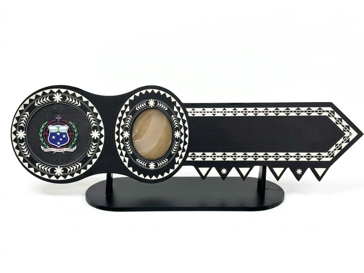 Samoan shield design 21st key with stand