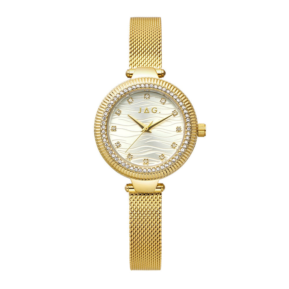 Jag Maddy Gold Dial Gold Steel Womens Watch J3067A